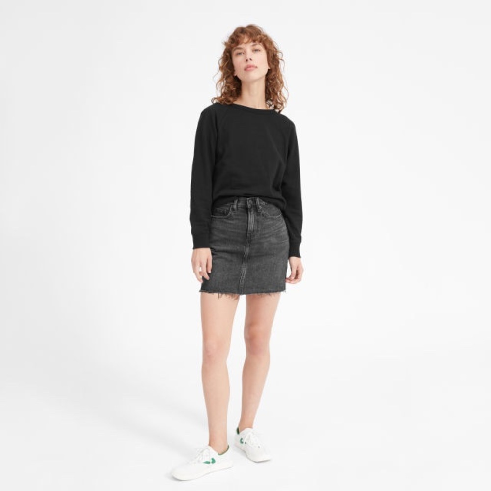 Everlane denim skirt in washed black